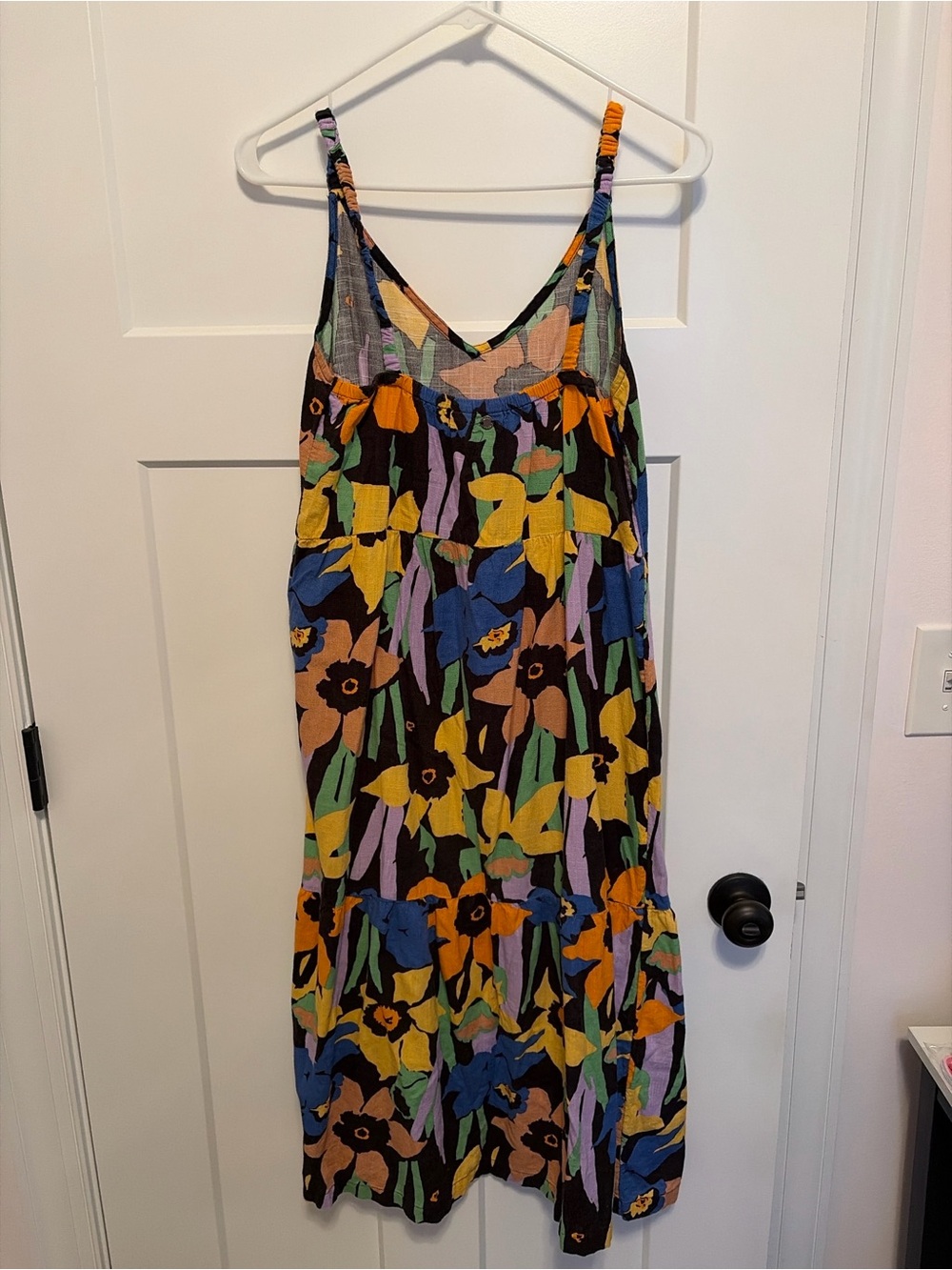 Roxy Multicolor Floral Maxi Dress - Yellow, Blue, Purple, Green